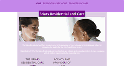 Desktop Screenshot of briarsresidentialandcare.com